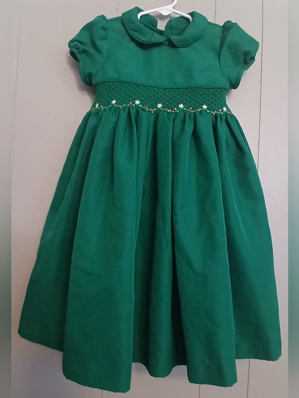 Luli And Me Girls Size 4/5 Green Smocked Dress